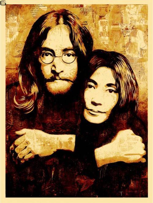 Shepard Fairey - John & Yoko Canvas 10