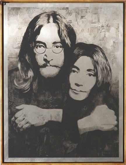 Shepard Fairey - John & Yoko Canvas 10 - Metal Edition