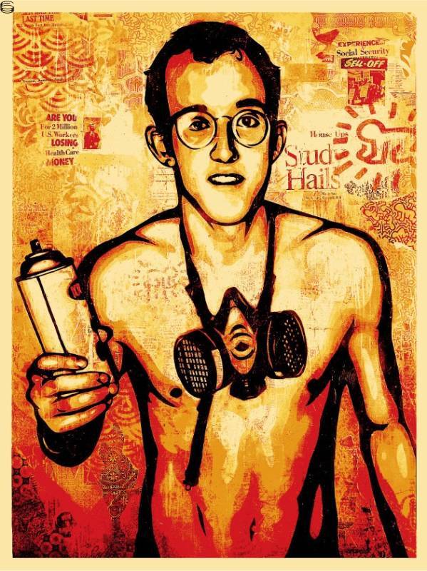 Shepard Fairey - Keith Haring Canvas