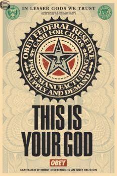 Shepard Fairey - Lesser Gods offset - Paster Edition