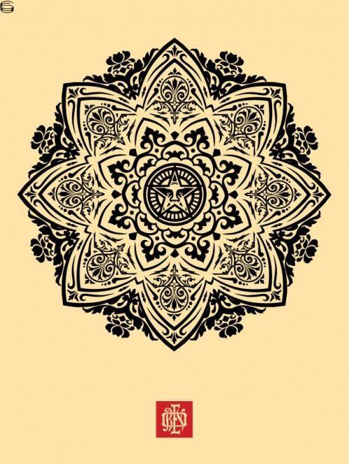 Shepard Fairey - Mandala Ornament 1 - Cream Edition
