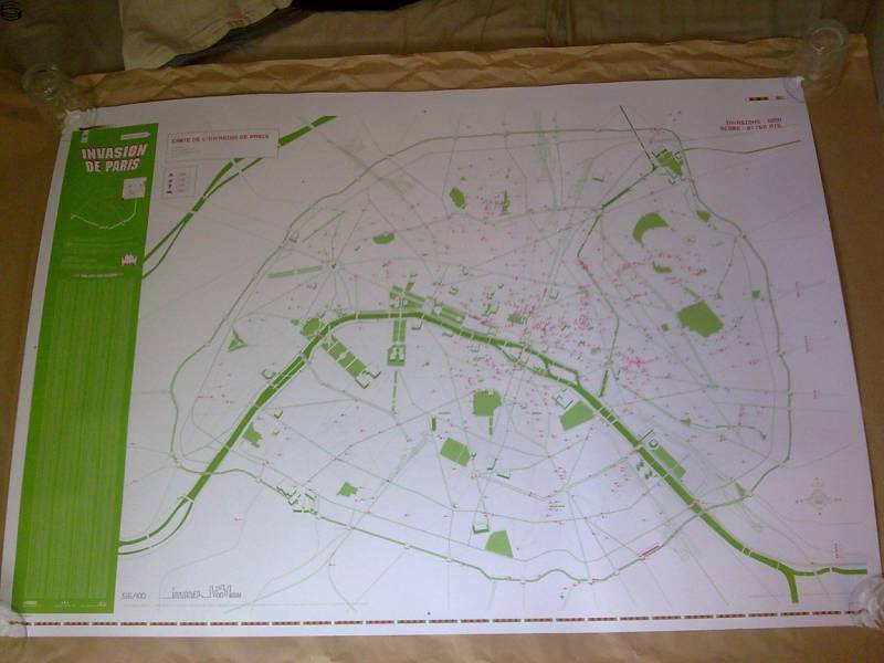 Space Invader - Invasion map #01 Paris - Unfolded Edition