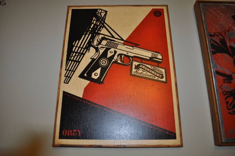 Shepard Fairey - 2nd Amendment Solutions - Wood Edition