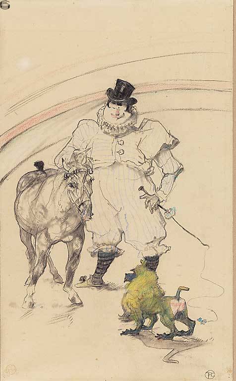 At the Circus: Trained Pony and Baboon