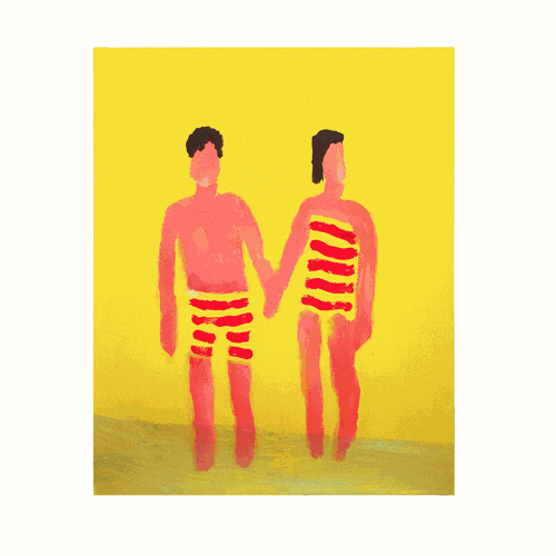 Couple Yellow Beach