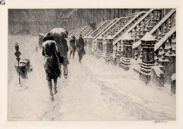 Stoops in Snow