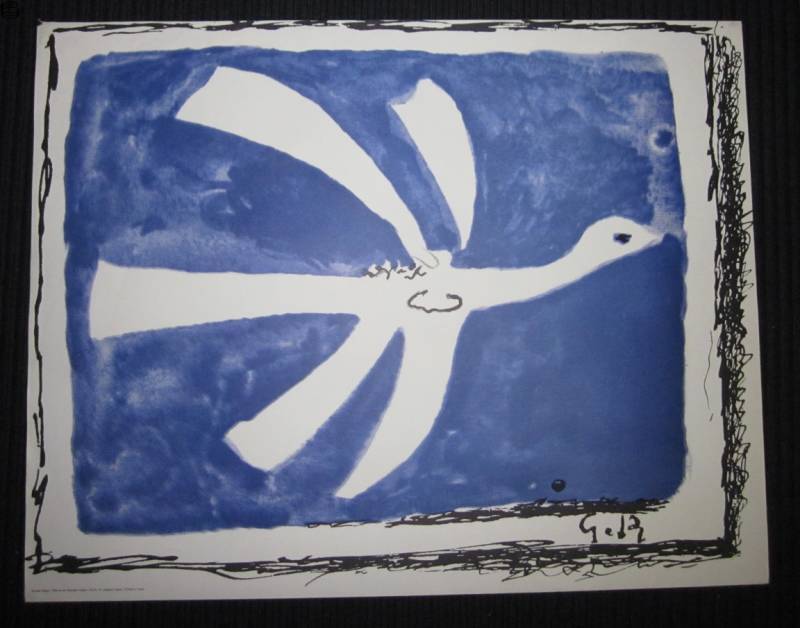 White Bird on Blue
