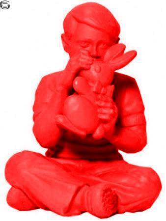 Faile - Bunny Boy Sculpture - Red Edition