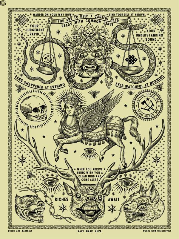 Buraq and Mahakala