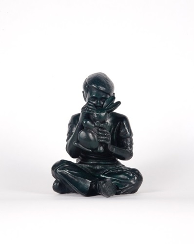 Faile - Bunny Boy Sculpture - Bronze - British Racing Green Patina