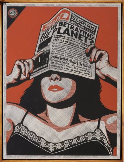 Shepard Fairey - Global Warning - Metal Edition