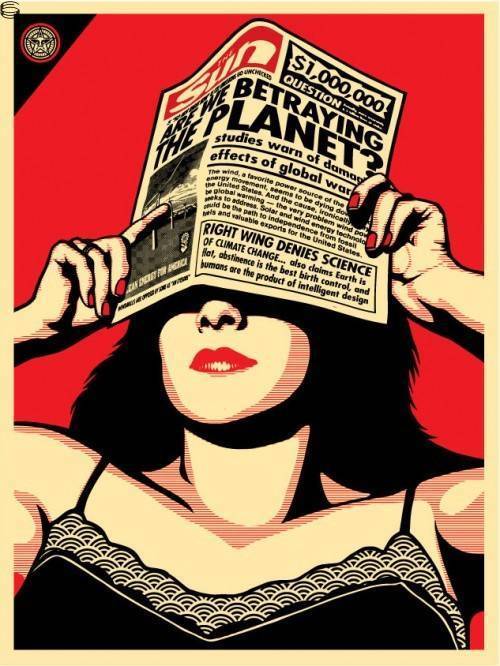Shepard Fairey - Global Warning - Sticker Edition