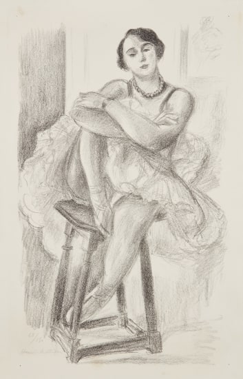 Danseuse au tabouret, from Dix danseuses (Dancer on Stool, from Ten Dancers) (Duthuit 481)