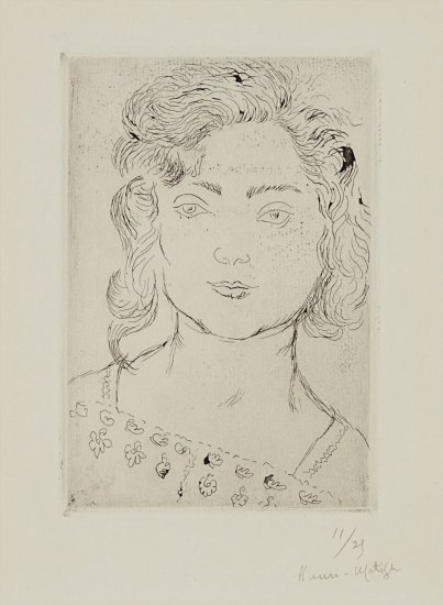 Fillette, blouse fleurie (Duthuit 83)