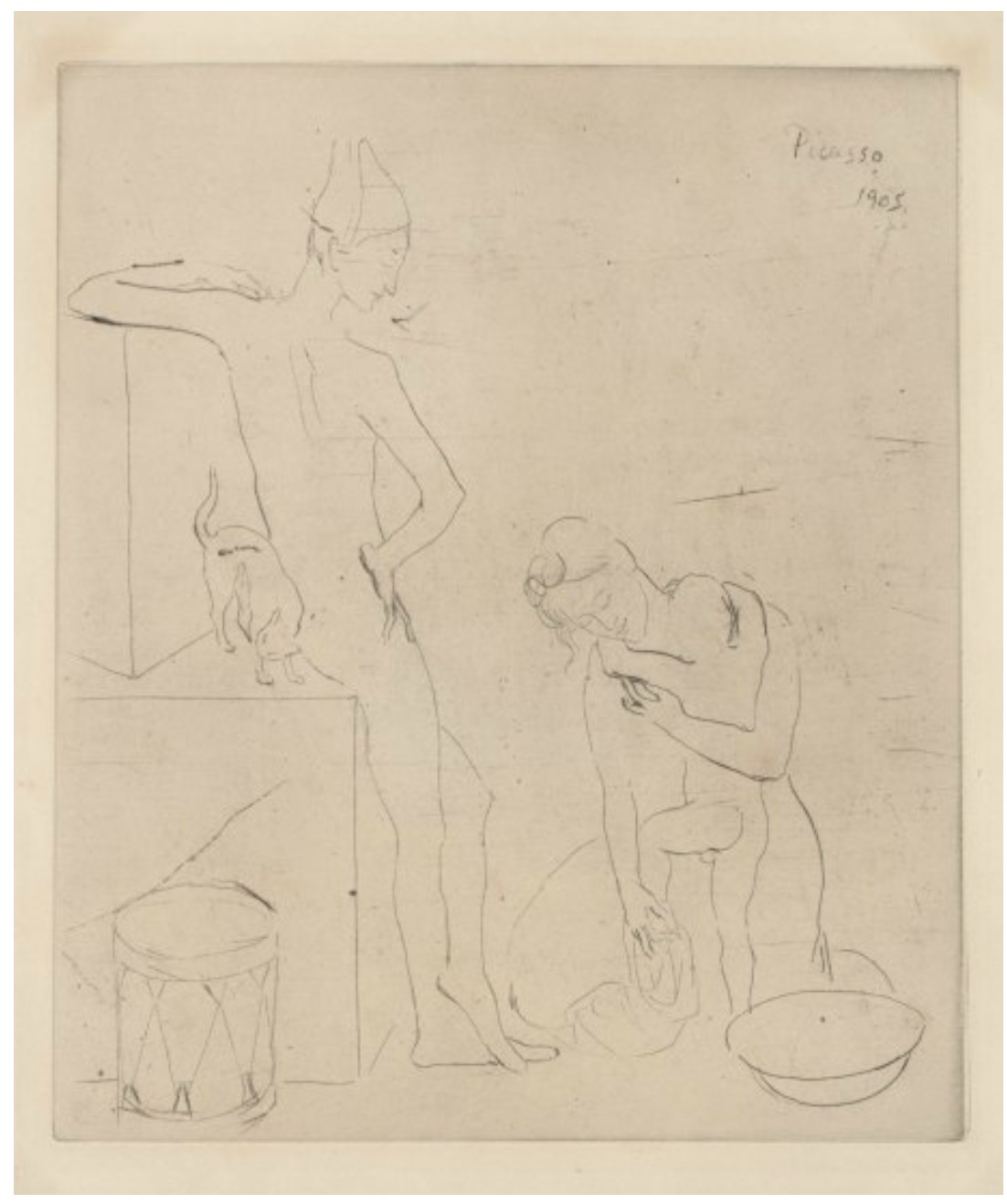 Le Bain, plate 12 from La Suite des Saltimbanques (The Bath, from The Acrobats Suite) (Bloch 12; Baer 14)