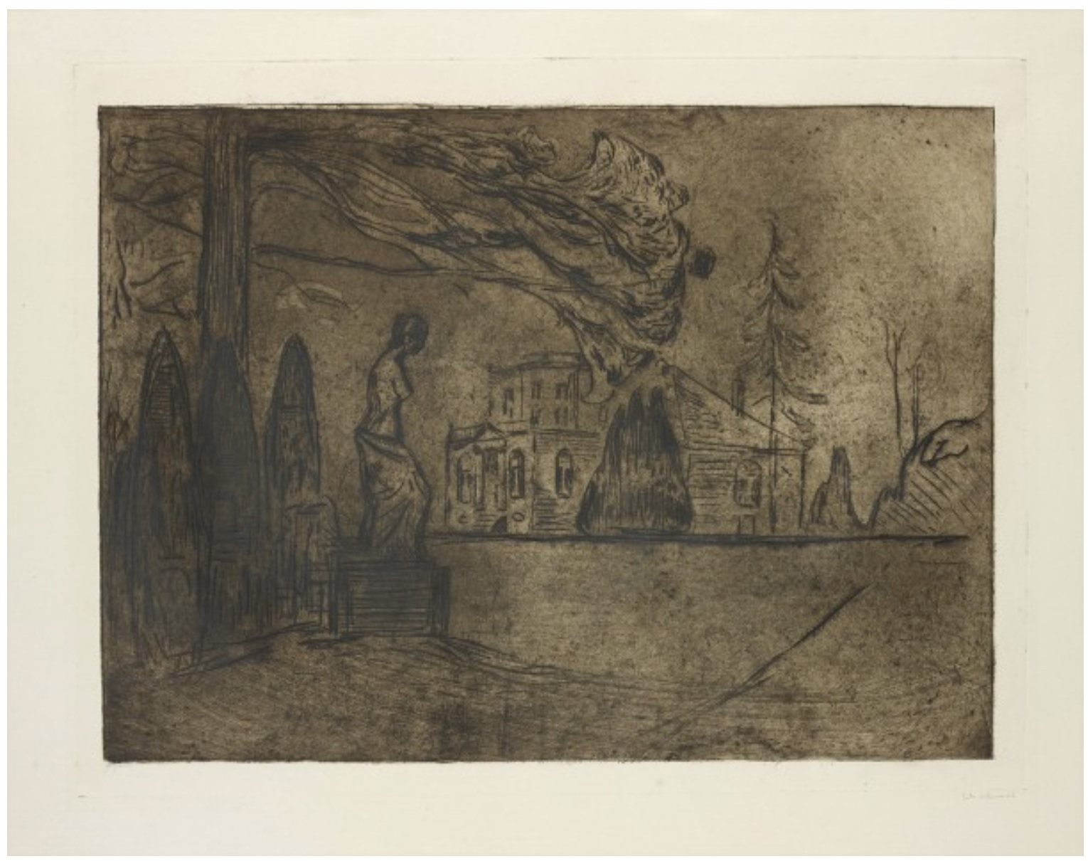 The Garden at Night, from Linde portfolio (Schiefler 189, Willoch 96, Woll 221)