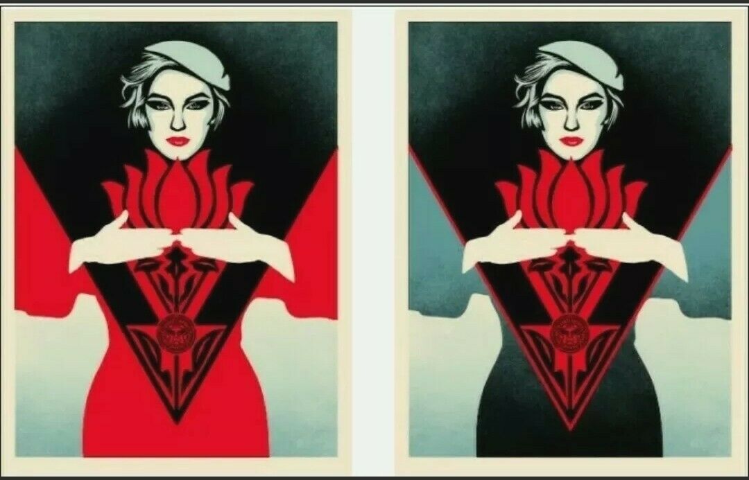 Shepard Fairey - Obey Noir Flower Woman - Set Edition