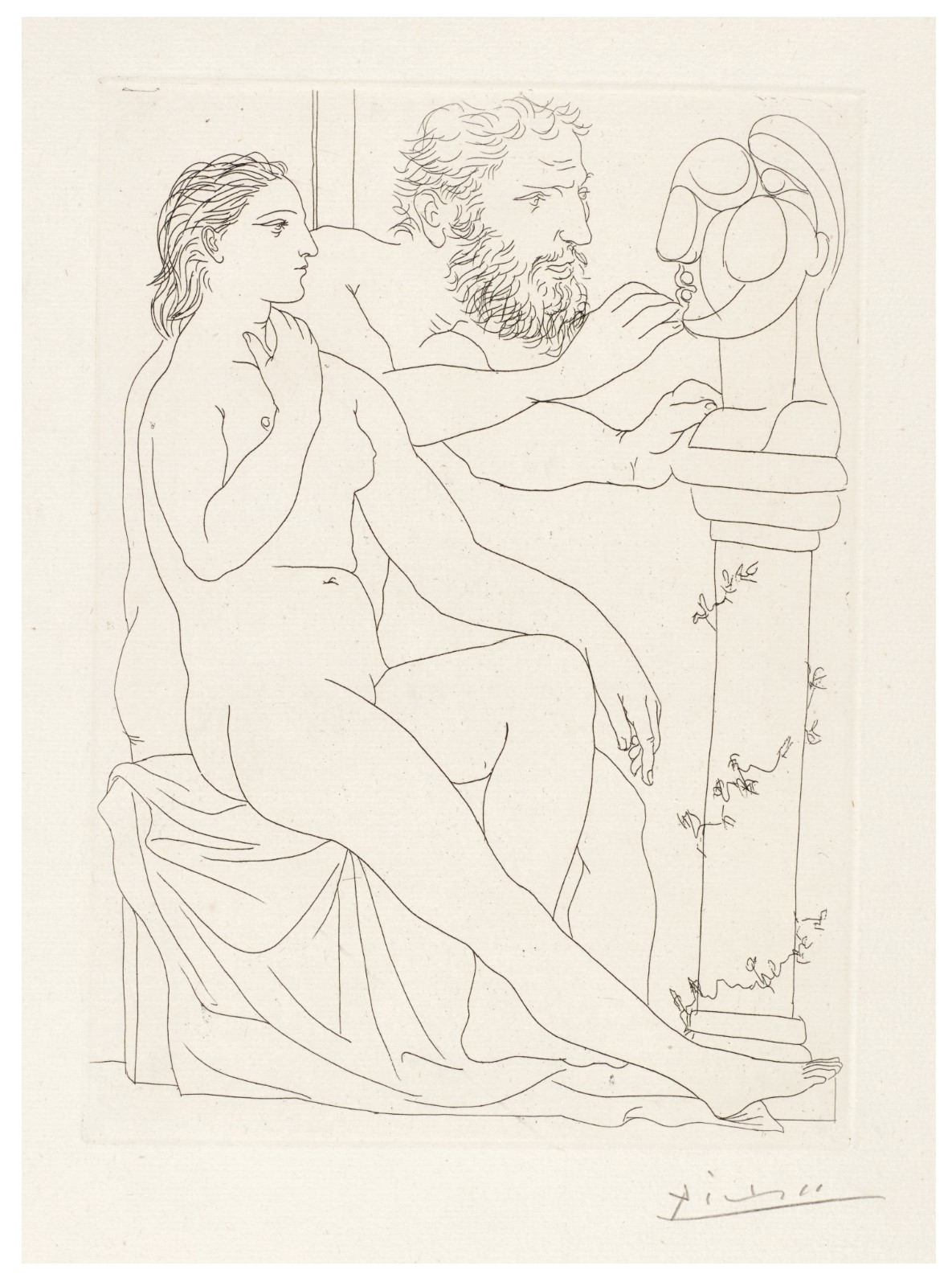  Sculpteur, Modele et Buste Sculpte (B. 148, BA. 300)