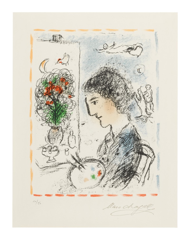 Le chevalet fleuri (Flowering Easel) (Mourlot 1039)