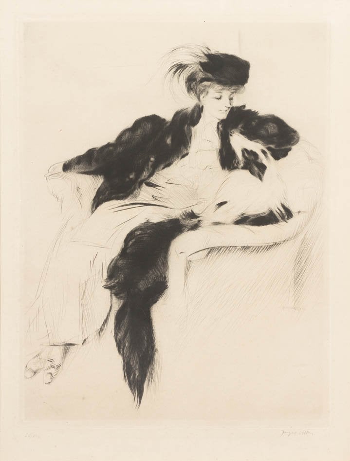 Femme au Chien Colley (Ginestet/Pouillon, 133)