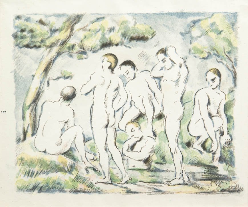 Les Baigneurs - petite planche (Venturi, 1156; Johnson, 29)