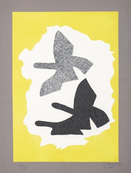 Les trois oiseaux en vol (Vallier 168)