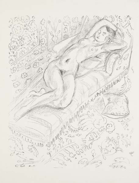 Nude on a Resting Chair on Moucharabieh Background (Duthuit 426)