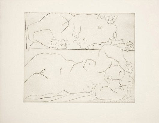 Minotaure contemplant une Dormeuse (Baer 371; Bloch 261)