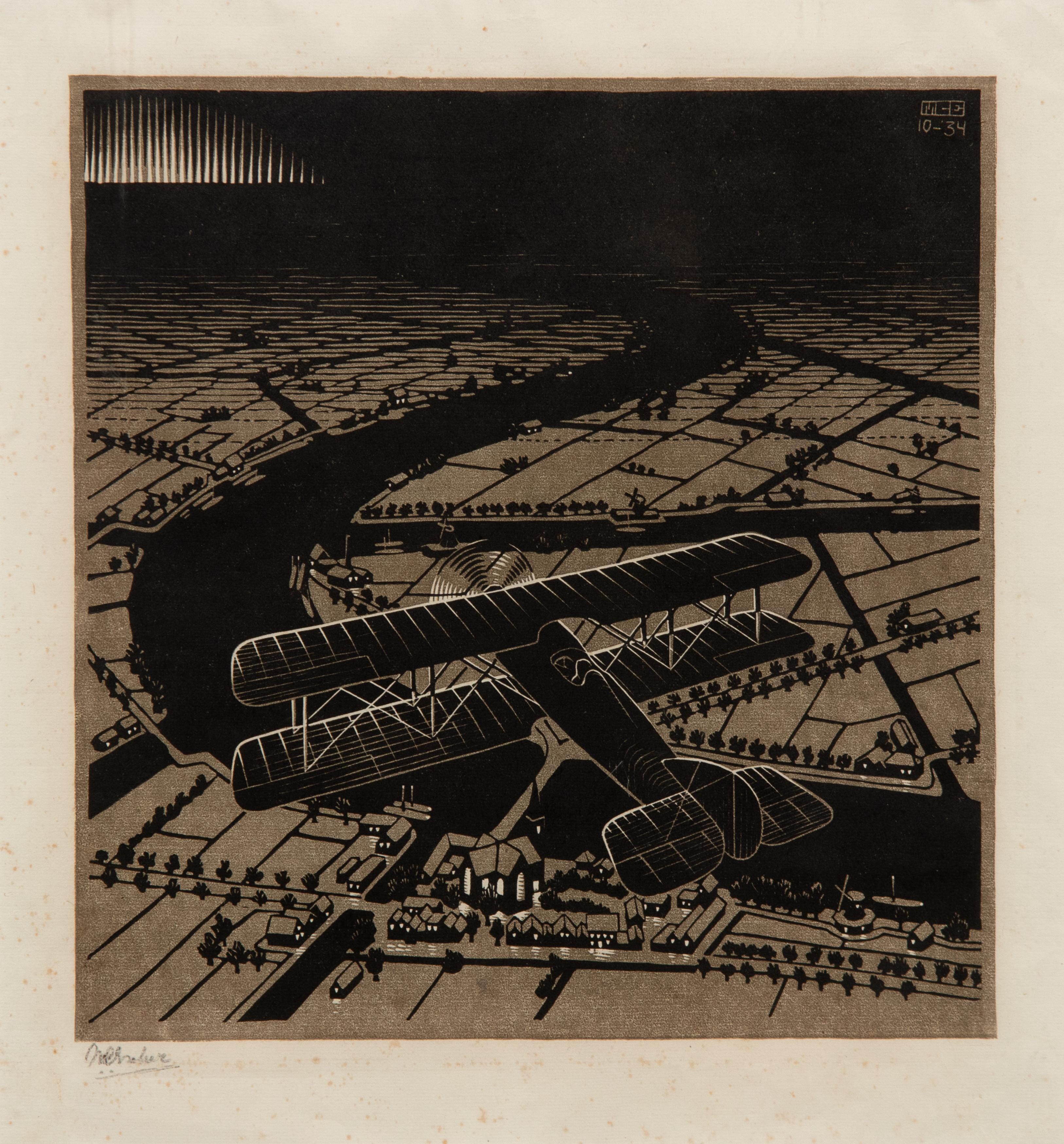 Aeroplane above a Snowy Landscape (Bool 264)