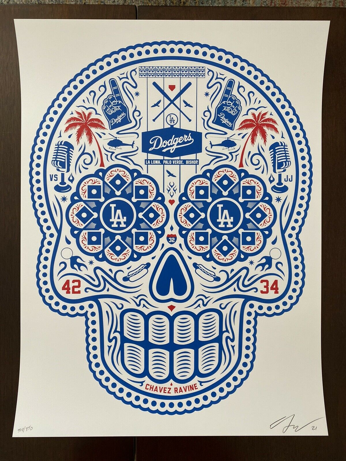 LA Dodgers Calavera