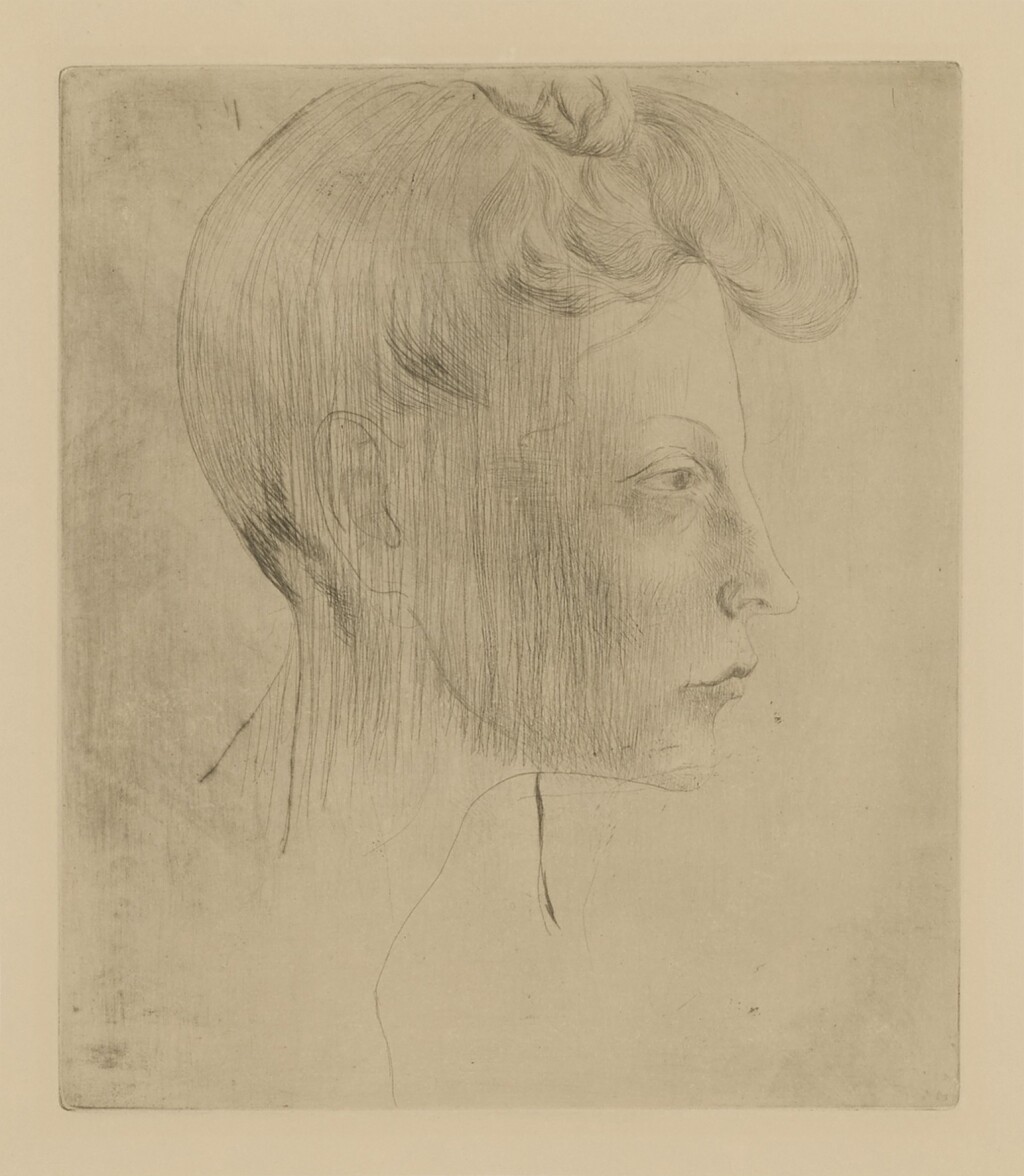 Tete de femme, de profil (Bloch 6; Baer 7)