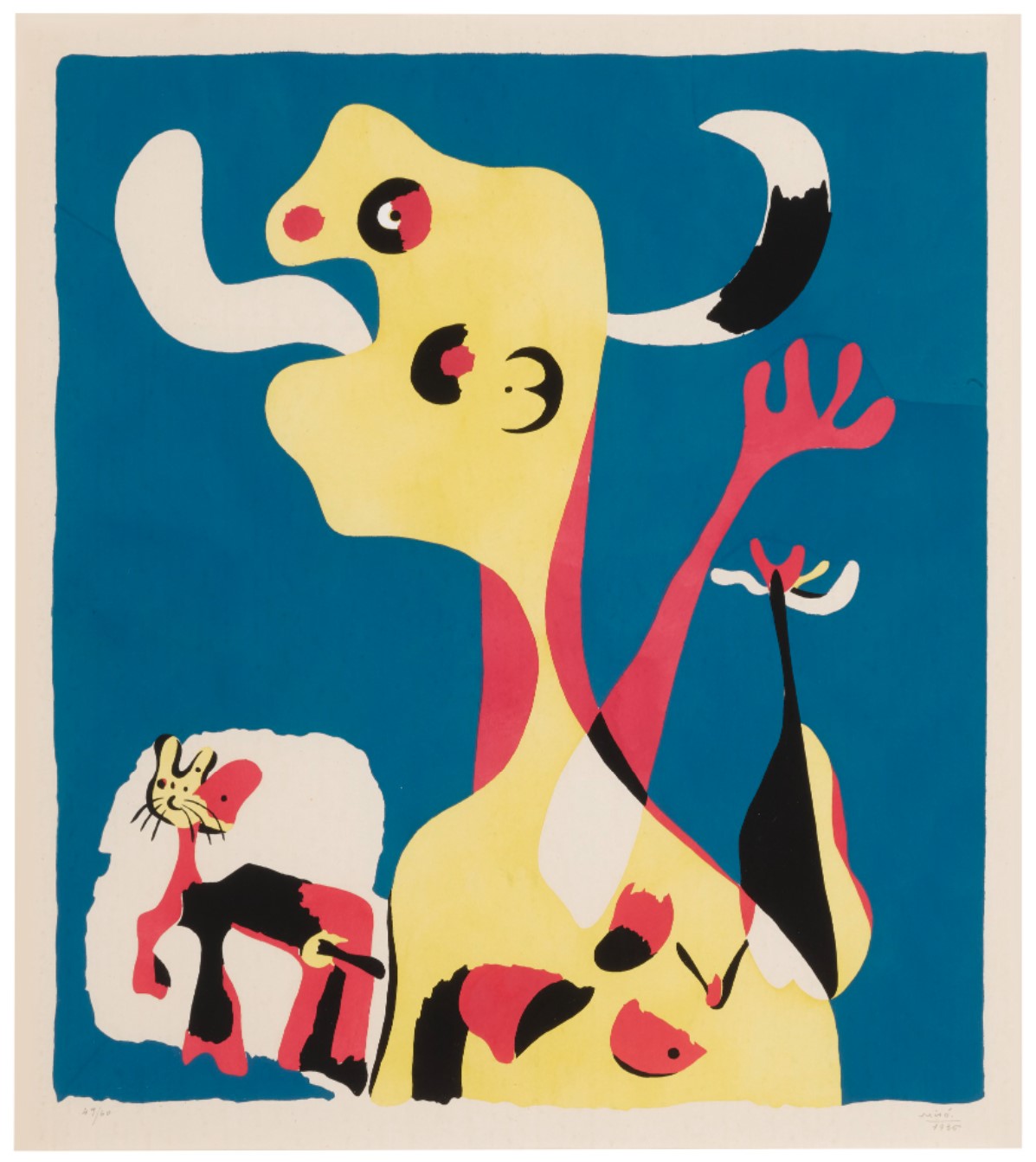 Femme et Chien Devant la Lune (Dupin 18)