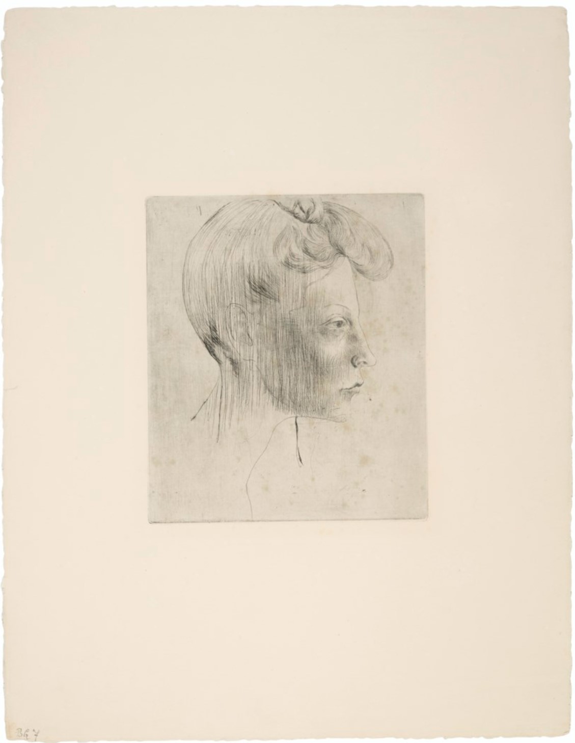 Tete de femme, de Profil (from La suite des Saltimbanques) (Bloch 6, Baer 7)