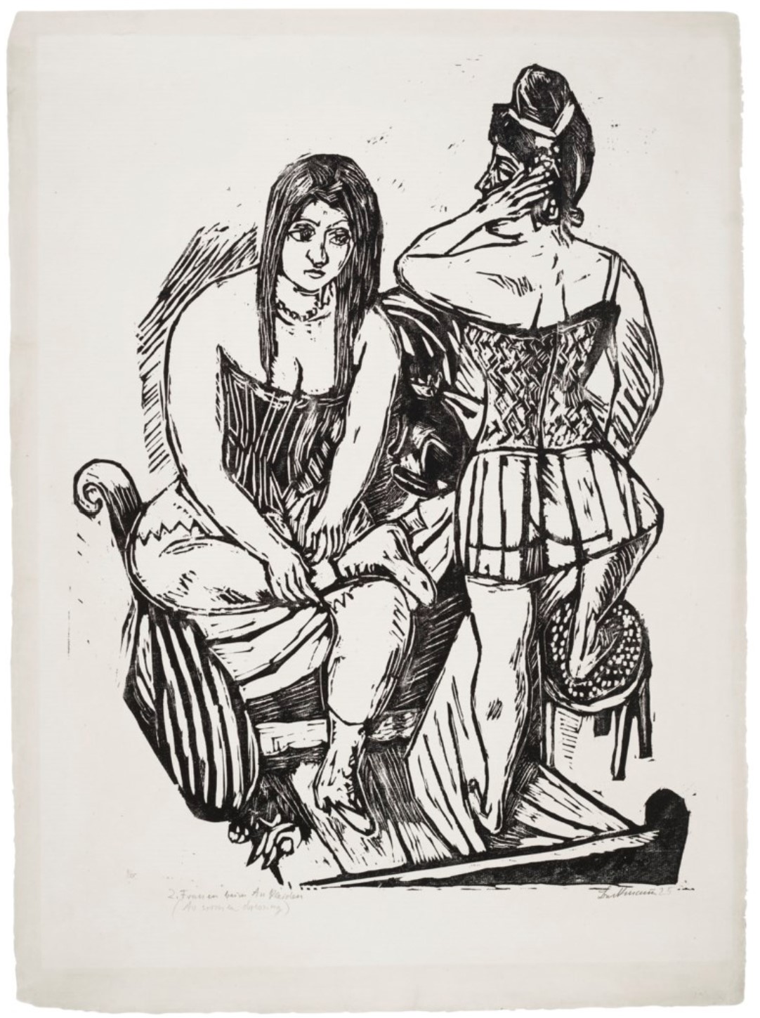 Bei der Toilette (Two Women Dressing) (Hofmaier 261)