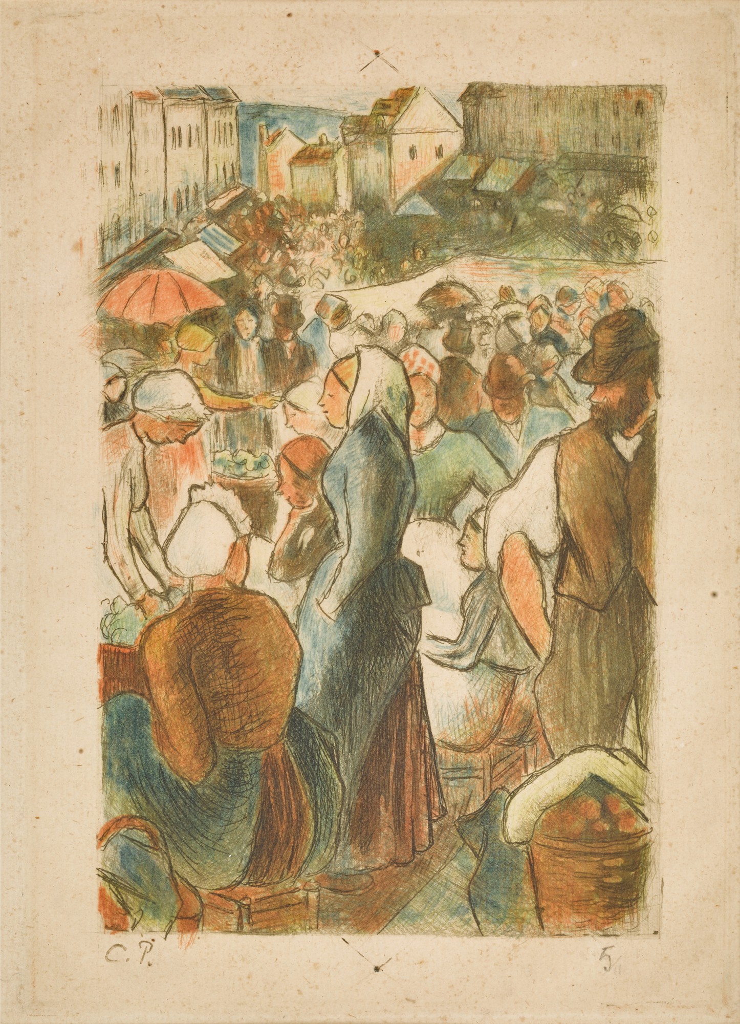 Marche a Gisors (Rue Cappeville) (Delteil 112)