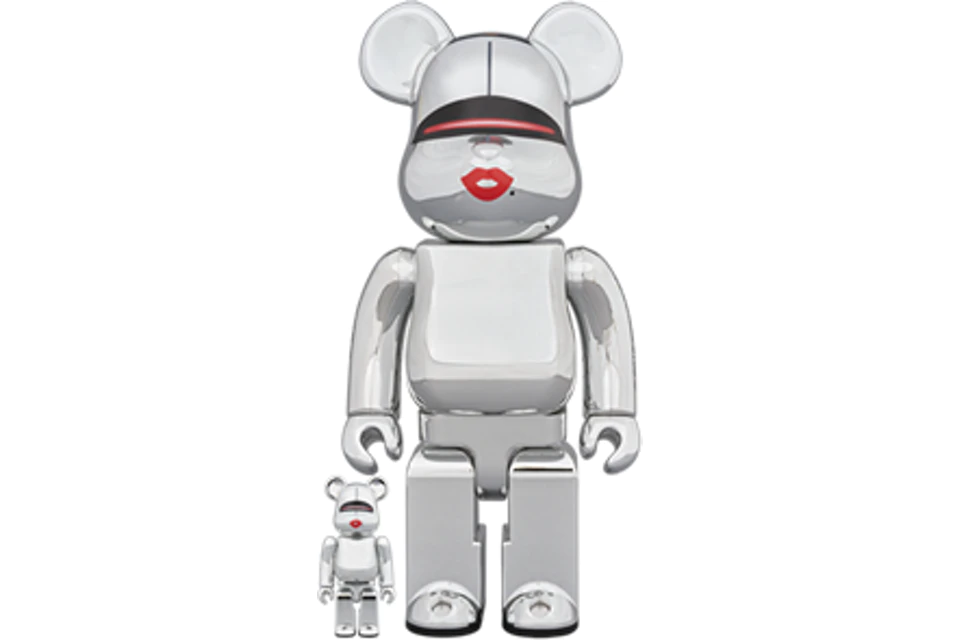 Tyga BE@RBRICK 100% x 400% SILVER Set