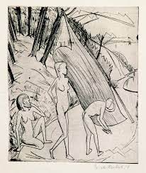 Drei Madchen am Strand (Dube E142)