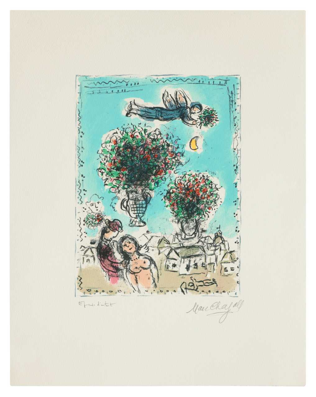 Bouquets au Ciel bleu (Mourlot 1024)