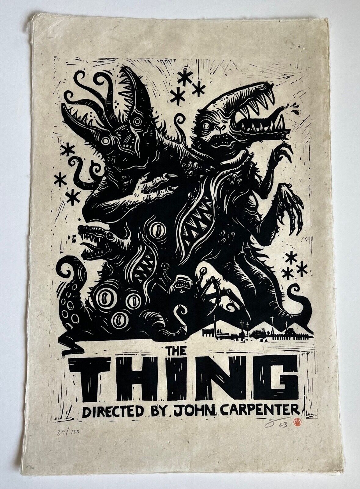 The Thing Linocut Poster