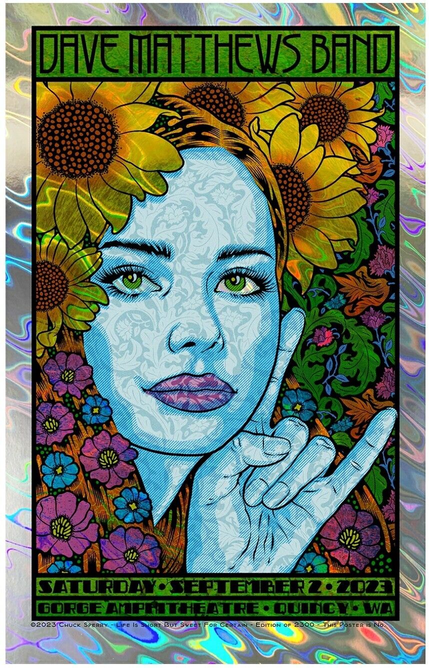  Dave Matthews Band Poster 9/2/2023 Gorge