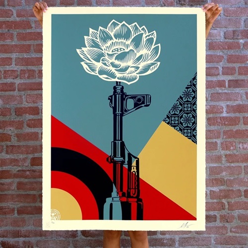 Shepard Fairey - AR-15 Lily / AK-47 Lotus Set - Large Format