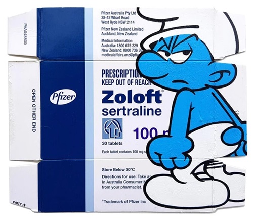 Grumpy Smurf On Zoloft